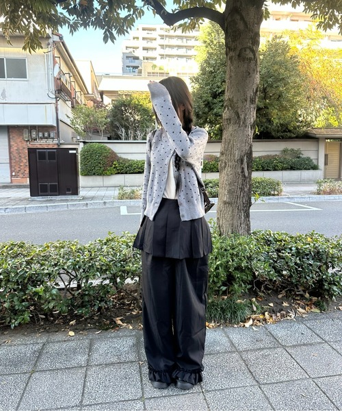 Vini（ヴィニ）の「ドットカーディガン（カーディガン/ボレロ・レディース・ブラック/グレー・MEDIUM）」の13枚目の写真