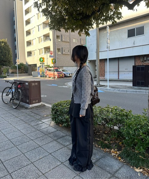 Vini（ヴィニ）の「ドットカーディガン（カーディガン/ボレロ・レディース・ブラック/グレー・MEDIUM）」の14枚目の写真