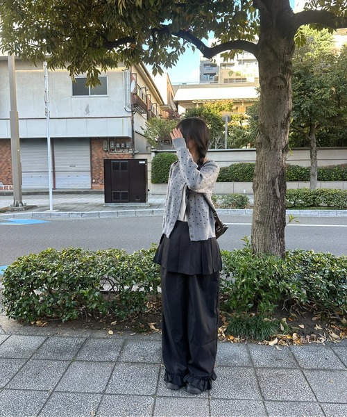 Vini（ヴィニ）の「ドットカーディガン（カーディガン/ボレロ・レディース・ブラック/グレー・MEDIUM）」の15枚目の写真