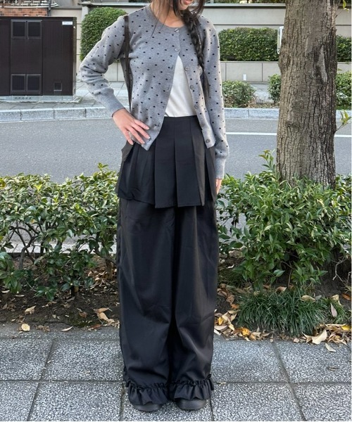 Vini（ヴィニ）の「ドットカーディガン（カーディガン/ボレロ・レディース・ブラック/グレー・MEDIUM）」の7枚目の写真