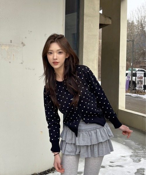 Vini（ヴィニ）の「ドットカーディガン（カーディガン/ボレロ・レディース・ブラック/グレー・MEDIUM）」の17枚目の写真