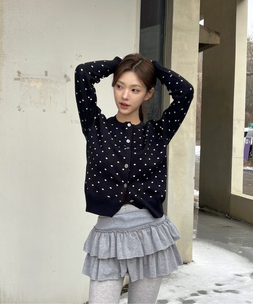 Vini（ヴィニ）の「ドットカーディガン（カーディガン/ボレロ・レディース・ブラック/グレー・MEDIUM）」の20枚目の写真