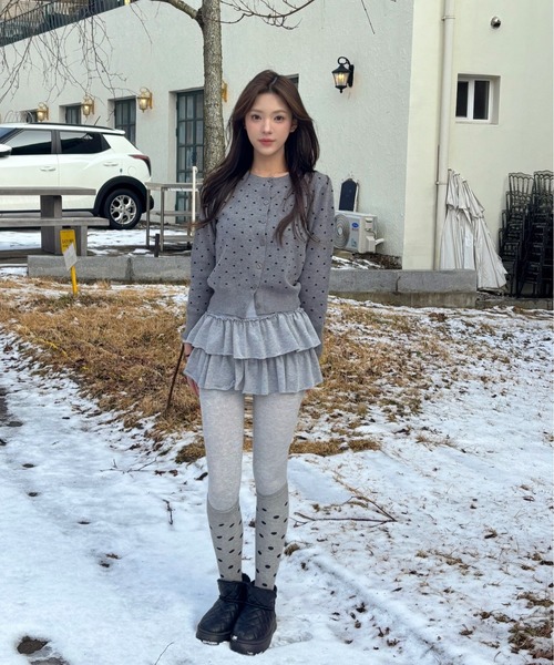 Vini（ヴィニ）の「ドットカーディガン（カーディガン/ボレロ・レディース・ブラック/グレー・MEDIUM）」の22枚目の写真