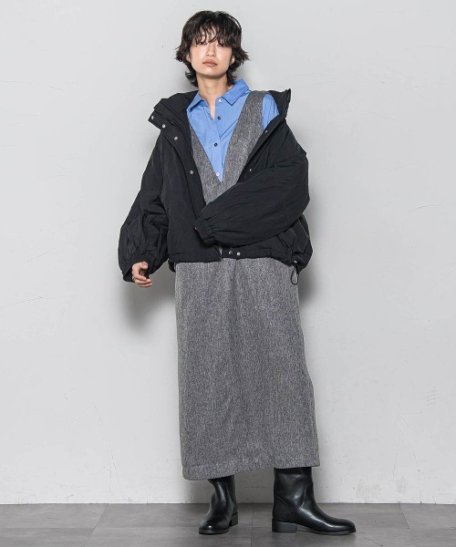 MAYSON GREY(メイソングレイ)の「【WEB限定】中綿ボリュームショートブルゾン≪手洗い可能≫(ダウンジャケット/コート・レディース・オフホワイト/ブラック・M)」の14枚目の写真