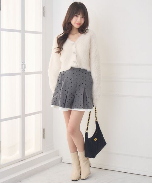 ems excite（エムズエキサイト）の「モケモケ起毛カーデ（カーディガン/ボレロ・レディース・ナチュラル/ブルー/チャコールグレー/ピンク・FREE）」の14枚目の写真