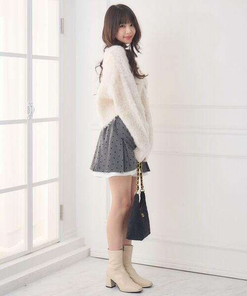 ems excite（エムズエキサイト）の「モケモケ起毛カーデ（カーディガン/ボレロ・レディース・ナチュラル/ブルー/チャコールグレー/ピンク・FREE）」の15枚目の写真