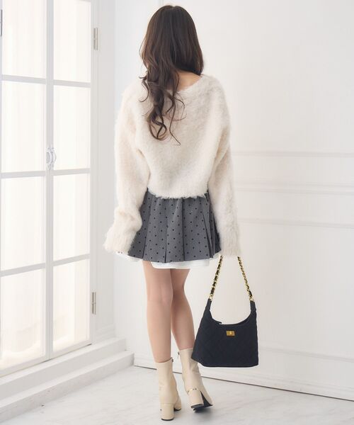 ems excite（エムズエキサイト）の「モケモケ起毛カーデ（カーディガン/ボレロ・レディース・ナチュラル/ブルー/チャコールグレー/ピンク・FREE）」の16枚目の写真