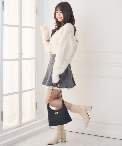 ems excite（エムズエキサイト）の「モケモケ起毛カーデ（カーディガン/ボレロ・レディース・ナチュラル/ブルー/チャコールグレー/ピンク・FREE）」の17枚目の写真