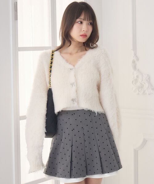 ems excite（エムズエキサイト）の「モケモケ起毛カーデ（カーディガン/ボレロ・レディース・ナチュラル/ブルー/チャコールグレー/ピンク・FREE）」の22枚目の写真