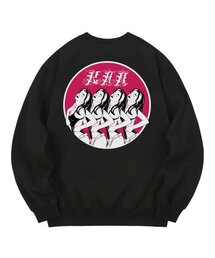 KMB0037 オールドガールズ 裏起毛マンツーマン - ブラック