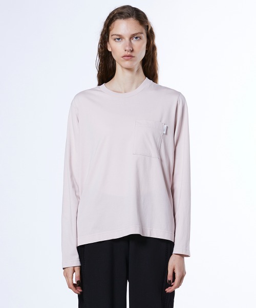 DOUBLE STANDARD CLOTHING(ダブルスタンダードクロージング)の「天竺 メッセージバックプリントロンT(Tシャツ/カットソー・レディース・ブラック/オフホワイト/ピンク・FREE)」の3枚目の写真
