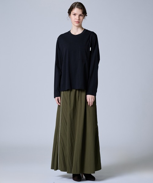 DOUBLE STANDARD CLOTHING(ダブルスタンダードクロージング)の「天竺 メッセージバックプリントロンT(Tシャツ/カットソー・レディース・ブラック/オフホワイト/ピンク・FREE)」の7枚目の写真