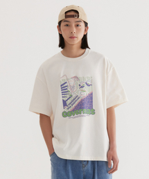 クールコットンバカンスグラフィックTシャツ アイボリー