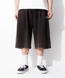 LB Washed Wide Bermuda Sweat Shorts (Black)