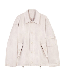 IRONYPORNO WHITELINE（アイロニーポルノホワイトライン）の「IRO165サイドポケットカラースエードジャケットアイボリー（その他アウター）」