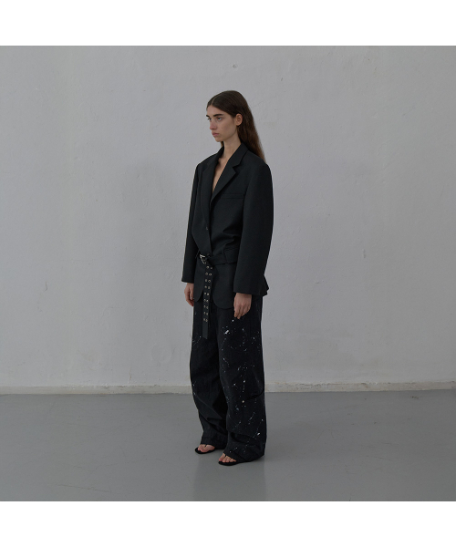 LCDC TM(エルシーディーシーティーエム)の「OVERSIZED TAILORED JACKET (BLACK)(テーラードジャケット・レディース・その他・OS)」の2枚目の写真