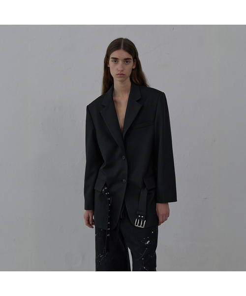 LCDC TM(エルシーディーシーティーエム)の「OVERSIZED TAILORED JACKET (BLACK)(テーラードジャケット・レディース・その他・OS)」の4枚目の写真