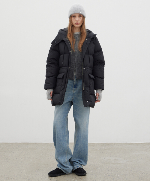 LEVAR(レバー)の「Hooded Down Puffer Jacket - Black(ダウンジャケット/コート・レディース・ブラック・FREE)」の3枚目の写真