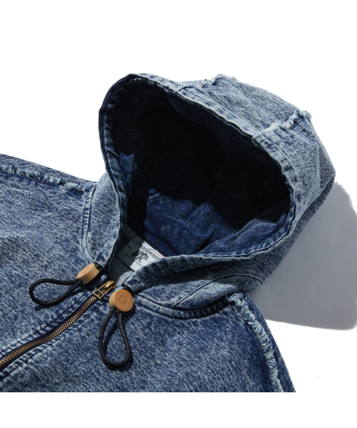 PENFIELD（ペンフィールド）の「[TRAILWEAR] フェイディッドインディゴフルジップフードインディゴ_FR1KH11U（パーカー・メンズ・ダークブルー・SMALL/MEDIUM/LARGE/X-LARGE）」の4枚目の写真