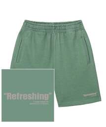 REFRESHING LOGO スウェットハーフパンツ - ピグメントグリーン