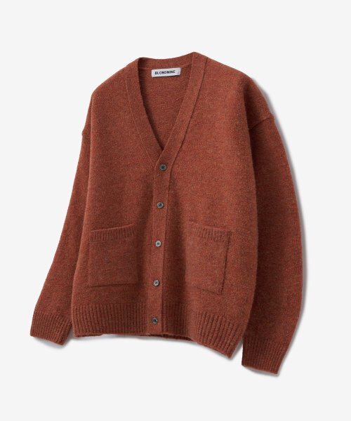 BLOND9(ブロンドナイン)の「ウールブックルVネックカーディガン_オレンジ(カーディガン/ボレロ・メンズ・オレンジ・LARGE/X-LARGE/MEDIUM)」の2枚目の写真