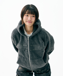 FDR（エフディーアール）の「Boa Over Hood Embo Quilting Jacket Charcoal（その他アウター）」