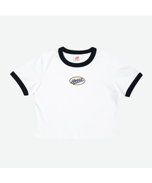 WEIRDWORLD（ウィアード ワールド）の「ワッペンクロップリンガーTシャツホワイト（Tシャツ/カットソー）」