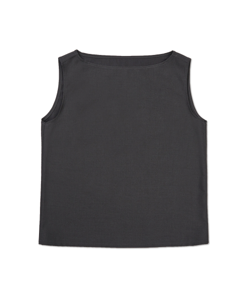 WEST GRAND BOULEVARD（ウエストグランドブルバード）の「ウールブレンドスリーブレスブラウス CHARCOAL（シャツ/ブラウス・レディース・その他・ONE）」の2枚目の写真