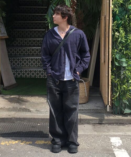 SECONDMONO（セカンドモノローグ）の「Check Hooded Shirt [BRICKRED]_SESH012BRICKRED（シャツ/ブラウス・レディース・その他・SMALL/MEDIUM/LARGE/X-SMALL）」の14枚目の写真