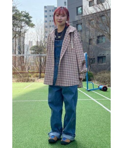 SECONDMONO（セカンドモノローグ）の「Check Hooded Shirt [BRICKRED]_SESH012BRICKRED（シャツ/ブラウス・レディース・その他・SMALL/MEDIUM/LARGE/X-SMALL）」の22枚目の写真