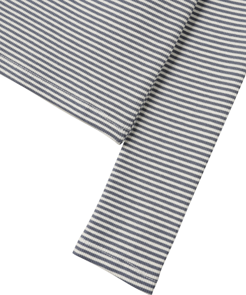 SUNDAY FRUIT MARKET(サンデーフルーツマーケット)の「W) STRIPE BOATNECK TEE NAVY(Tシャツ/カットソー・レディース・その他・SMALL/MEDIUM)」の4枚目の写真