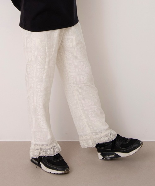 MAKE YOUR DAY(メイクユアデイ)の「レースパンツ■150.160cm(その他パンツ・キッズ・ブラック/アイボリー・160/150)」の6枚目の写真
