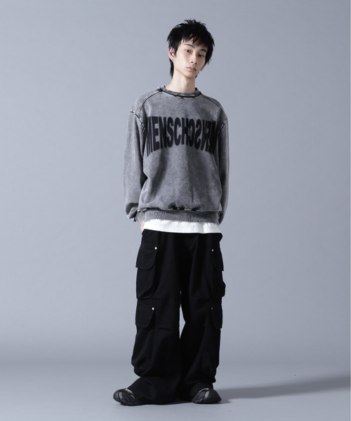 DANKE SCHON(ダンケシェーン)の「DankeSchon/ダンケシェーン/CHEMICAL SWEAT CREWNECK(スウェット・メンズ・ブラック・M/L)」の6枚目の写真