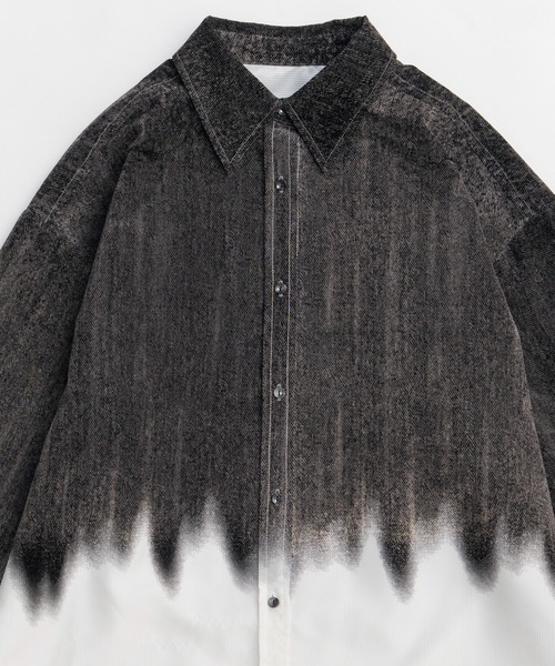 MAISON SPECIAL(メゾンスペシャル)の「Flocky Denim Shirt/フロッキーデニムシャツ(シャツ/ブラウス・レディース・ブルー/ブラック・FREE)」の8枚目の写真