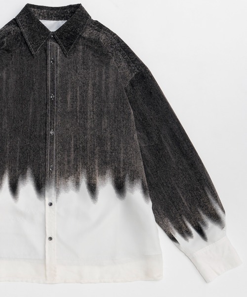 MAISON SPECIAL(メゾンスペシャル)の「Flocky Denim Shirt/フロッキーデニムシャツ(シャツ/ブラウス・レディース・ブルー/ブラック・FREE)」の9枚目の写真