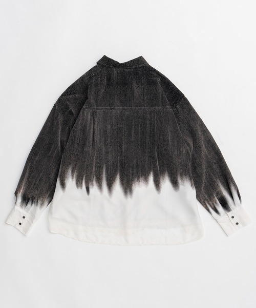 MAISON SPECIAL(メゾンスペシャル)の「Flocky Denim Shirt/フロッキーデニムシャツ(シャツ/ブラウス・レディース・ブルー/ブラック・FREE)」の10枚目の写真