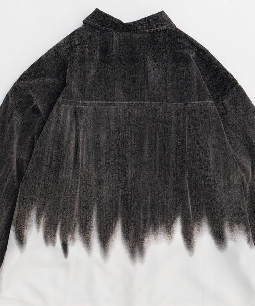 MAISON SPECIAL(メゾンスペシャル)の「Flocky Denim Shirt/フロッキーデニムシャツ(シャツ/ブラウス・レディース・ブルー/ブラック・FREE)」の11枚目の写真