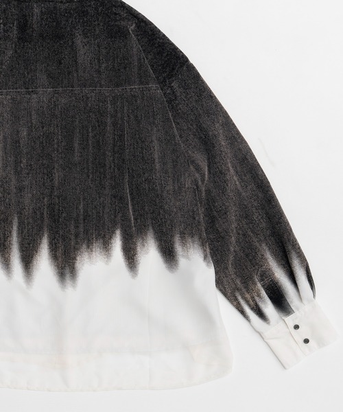 MAISON SPECIAL(メゾンスペシャル)の「Flocky Denim Shirt/フロッキーデニムシャツ(シャツ/ブラウス・レディース・ブルー/ブラック・FREE)」の12枚目の写真