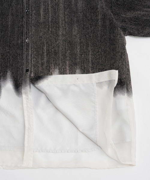 MAISON SPECIAL(メゾンスペシャル)の「Flocky Denim Shirt/フロッキーデニムシャツ(シャツ/ブラウス・レディース・ブルー/ブラック・FREE)」の13枚目の写真