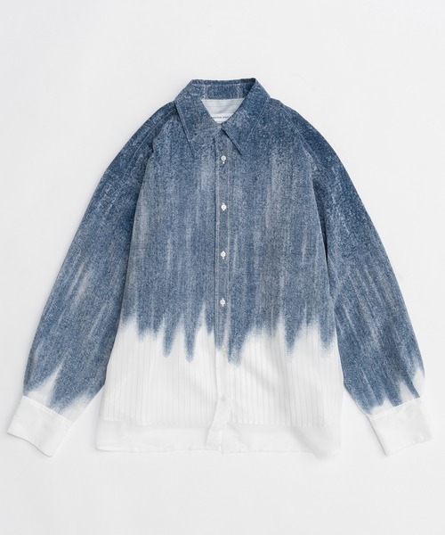 MAISON SPECIAL(メゾンスペシャル)の「Flocky Denim Shirt/フロッキーデニムシャツ(シャツ/ブラウス・レディース・ブルー/ブラック・FREE)」の14枚目の写真