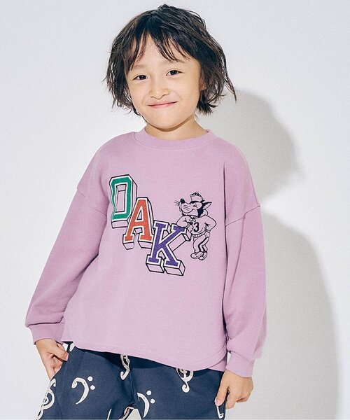 F.O.KIDS(エフオーキッズ)の「3色3柄ゆったりトレーナー(スウェット・キッズ・グレー/アイボリー/パープル・140/130/120/110/100/90/80)」の1枚目の写真