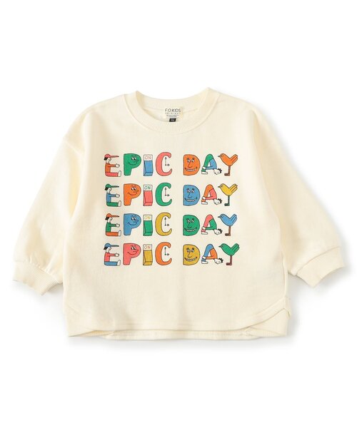 F.O.KIDS(エフオーキッズ)の「3色3柄ゆったりトレーナー(スウェット・キッズ・グレー/アイボリー/パープル・140/130/120/110/100/90/80)」の5枚目の写真