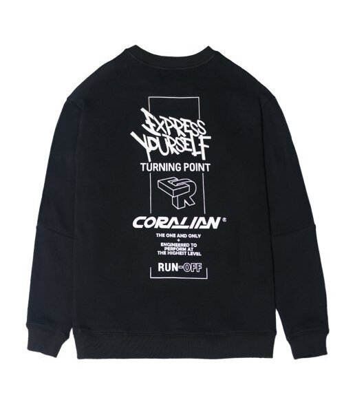 CORALIAN(コラリアン)の「ランオフロゴテープ裏起毛スウェットシャツブラック(スウェット・メンズ・その他・XS/S/M/XL/2XL/3XL/L)」の6枚目の写真