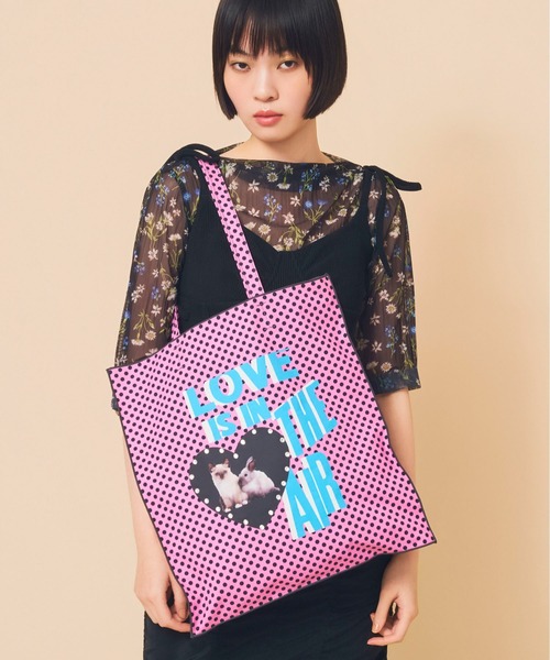 Casselini（キャセリーニ）の「Casselini(キャセリーニ)Team DOUBUTSUトート（トートバッグ・レディース・ベージュ/ブラック/ピンク・FREE）」の3枚目の写真