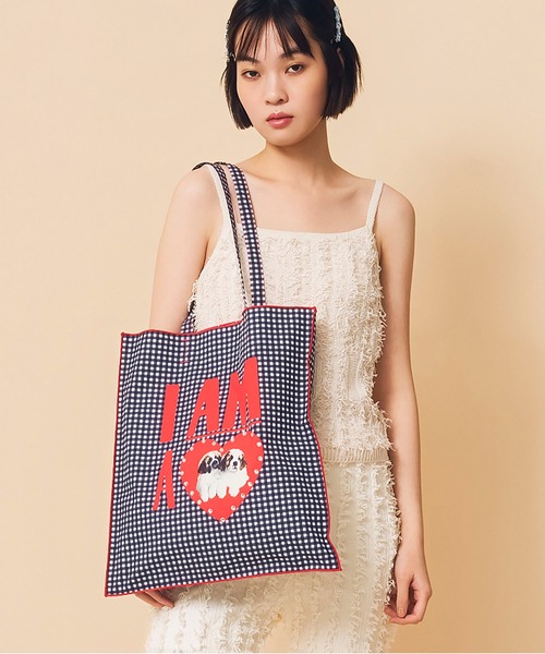 Casselini（キャセリーニ）の「Casselini(キャセリーニ)Team DOUBUTSUトート（トートバッグ・レディース・ベージュ/ブラック/ピンク・FREE）」の5枚目の写真