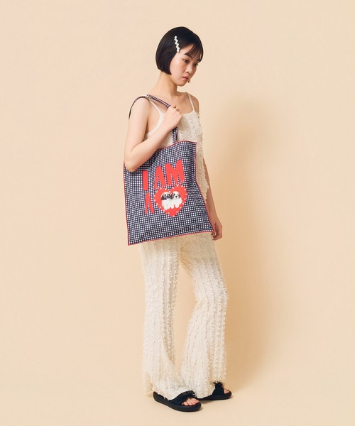 Casselini（キャセリーニ）の「Casselini(キャセリーニ)Team DOUBUTSUトート（トートバッグ・レディース・ベージュ/ブラック/ピンク・FREE）」の9枚目の写真