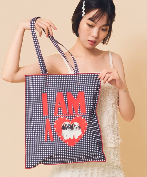 Casselini（キャセリーニ）の「Casselini(キャセリーニ)Team DOUBUTSUトート（トートバッグ・レディース・ベージュ/ブラック/ピンク・FREE）」の7枚目の写真