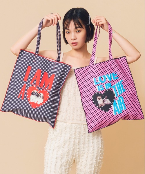 Casselini（キャセリーニ）の「Casselini(キャセリーニ)Team DOUBUTSUトート（トートバッグ・レディース・ベージュ/ブラック/ピンク・FREE）」の10枚目の写真