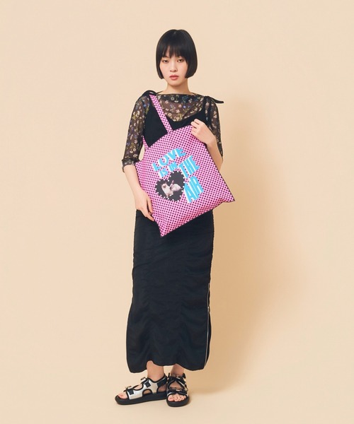 Casselini（キャセリーニ）の「Casselini(キャセリーニ)Team DOUBUTSUトート（トートバッグ・レディース・ベージュ/ブラック/ピンク・FREE）」の19枚目の写真