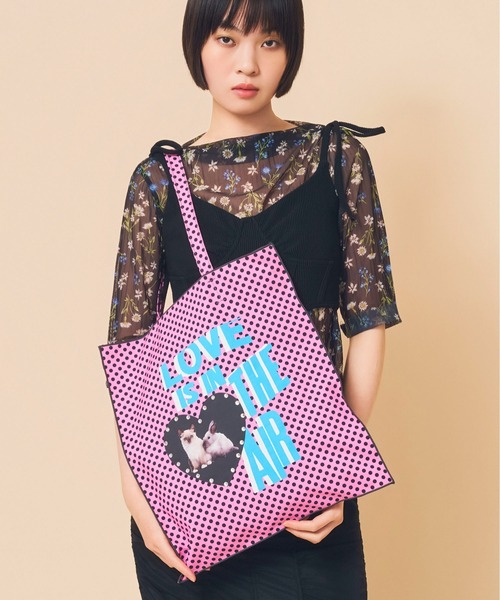 Casselini（キャセリーニ）の「Casselini(キャセリーニ)Team DOUBUTSUトート（トートバッグ・レディース・ベージュ/ブラック/ピンク・FREE）」の14枚目の写真